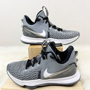 Nike Lebron Witness‎ V 5 Cool Grey White Black Basketball Shoes Men's Size 10.5